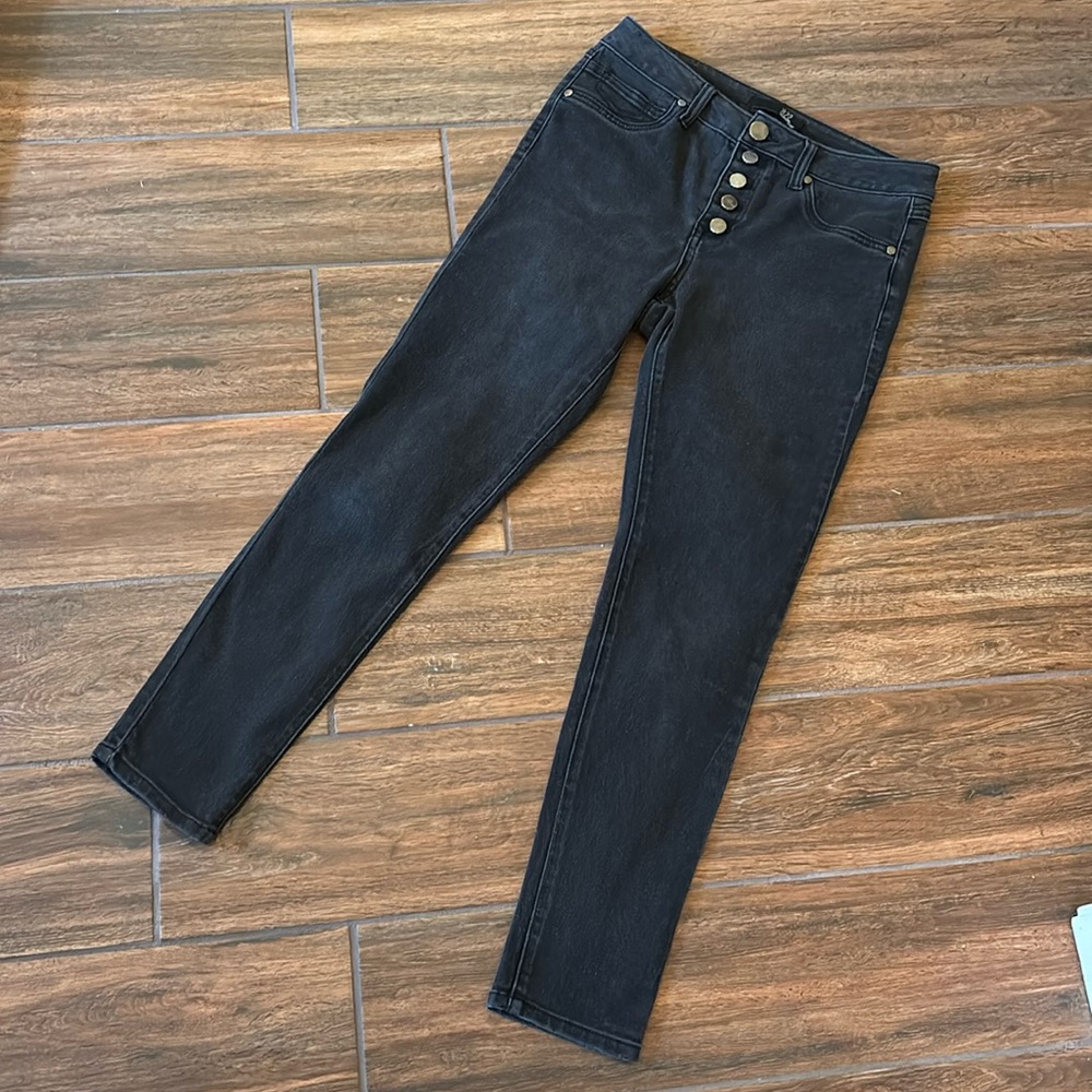 1822 Denim Black Button Fly Jeans